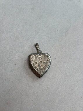 Vintage Heart Locket Necklace Charm